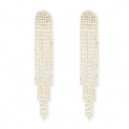 Pendiente de lat&oacute;n Eco-brass&reg; con strass Dorado-cristal