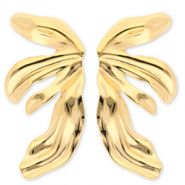 Pendientes Acero Inox alas Dorado