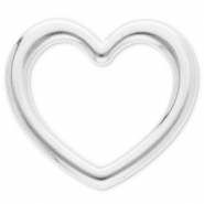 Fornituras Acero Inox entrepieza coraz&oacute;n Plateado