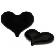 Abalorios acrílicos corazón Negro