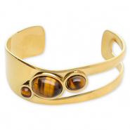 Pulseras Acero Inox bangle Dorado-marrón dorado