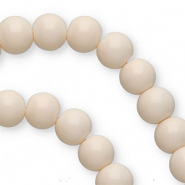 Abalorios de cristal 6 mm opaco Melocot&oacute;n crema claro
