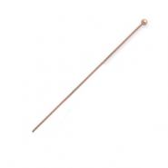 Fornituras Acero inox bastón con cabeza bola 50mm Dorado rosa