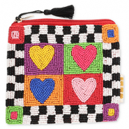 BY31&reg; Neceser corazones & cubitos Negro-blanco-multicolor