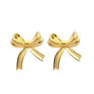 Pendientes Acero Inox lazo Dorado