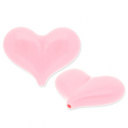 Abalorios acrílicos corazón Rosa
