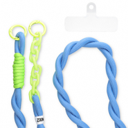Cord&oacute;n para m&oacute;vil trendy incl. parche de sujeci&oacute;n Azul-verde