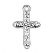 Colgantes Acero Inox cruz Plateado