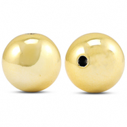 Abalorios metálicos redondos 18mm Dorado metálico