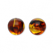 Abalorios acrílicos 16 mm redondos Naranja marrón
