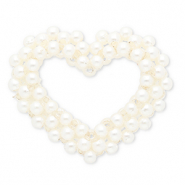 Colgantes llamativos coraz&oacute;n abierto Blanco