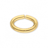 Fornituras acero inox anillo óvalo Dorado