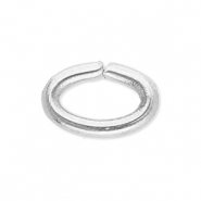 Fornituras acero inox anillo óvalo Plateado
