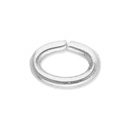 Fornituras acero inox anillo óvalo Plateado