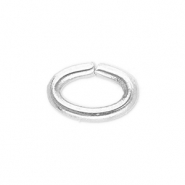 Fornituras acero inox anillo óvalo Plateado