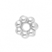 Abalorios acero inox anillo separador Bali 3mm Plateado