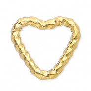 Fornituras acero inox entrepieza corazón Dorado