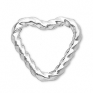 Fornituras acero inox entrepieza corazón Plateado
