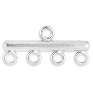 Fornituras acero inox colgantes con 4 anillas Plateado