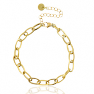 Pulseras Acero Inox eslabón Dorado
