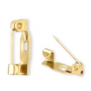 Fornituras acero inox soporte para broche Dorado