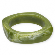 Pulseras bangle de resina Verde