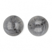 Abalorios acrílicos 16 mm redondos Gris-mármol