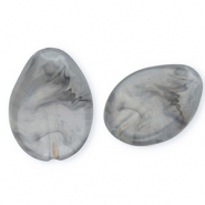 Abalorios acr&iacute;lico gota Gris-m&aacute;rmol