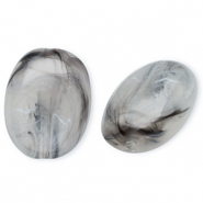 Abalorios acr&iacute;lico &oacute;valo Gris-m&aacute;rmol
