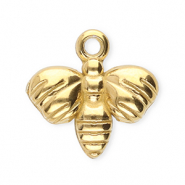 Colgantes Acero Inox abeja Dorado