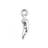 Colgantes Acero Inox pimiento Plateado
