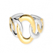 Anillos Acero Inox Plateado-dorado