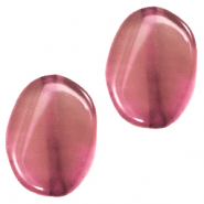 Piedra semipreciosa ovalada &oacute;palo magenta