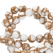 Piedras naturales 6mm Blanco-marrón cobrizo