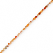 Piedras naturales Ágata 3mm faceteados Amarillo-rojo multicolor