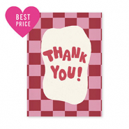 BY31&reg; Tarjetas para joyer&iacute;a "Thank you" Rosa oscuro-rojo &oacute;xido-blancuzco