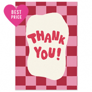 BY31&reg; Tarjetas para joyer&iacute;a "Thank you" Rosa oscuro-rojo &oacute;xido-blancuzco