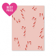 Tarjetas de joyería bastónes de caramelo Rosa-rojo-blanco