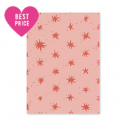 Tarjetas de joyería estrellas Rosa-rojo