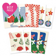 Tarjetas de joyería navideñas surtidas Multicolor