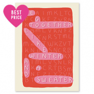 Tarjetas para joyería "We go together..." Rojo-rosa-blancuzco