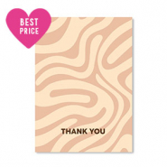 Tarjetas para joyería "Thank you" Beige-márron