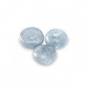 Piedras naturales Mármol y Calcita rondeles 4mm Azul cielo