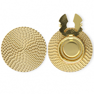 Cubrebotones Acero Inox redondos look ratán Dorado