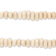 Abalorios de cerámica en forma de guijarro Beige claro sémola
