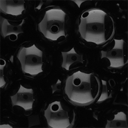 DQ Abalorios acrílicos 18 mm brillante Black