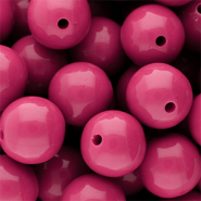 DQ Abalorios acrílicos 18 mm brillante Rose violet 17-2624 TCX