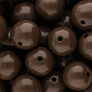 DQ Abalorios acrílicos 16 mm brillante Cappuccino brown 19-1220 TCX