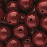 DQ Abalorios acrílicos 16 mm brillante Salsa red 18-1657 TCX