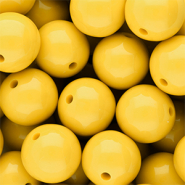 DQ Abalorios acrílicos 16 mm brillante Vibrant yellow 13-0858 TCX